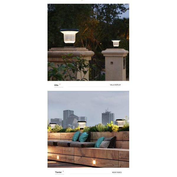Led Outdoor Lamp Post Lights Bulbs Decoration Cast Aluminum 26x26x25cm 5V 4.5W