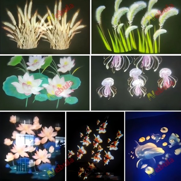 200W Outdoor Zoom LED Gobo Projector Ripple Floating Dynamic Effect Light