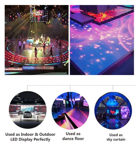 P3.91 Digital Dance Floor LED Screen Touch Modules SMD For Ground Projection