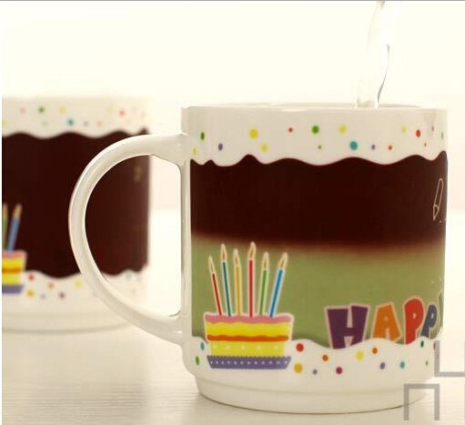 Stoneware Ceramic Type personalised heat sensitive mug Eco - Friendly Feature