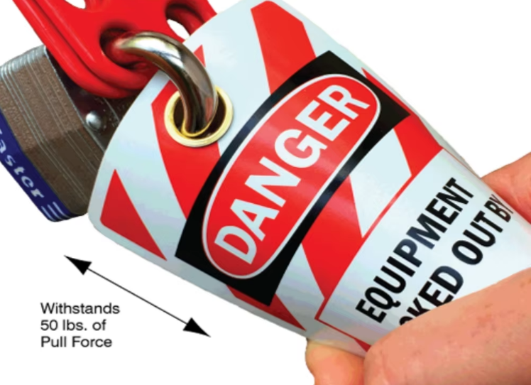 Custom Do Not Operate Locked Out Tag Vinyl Plastic Self-Laminating 2-Sided Danger Safety Tags With Photo And Grommet Eyelet