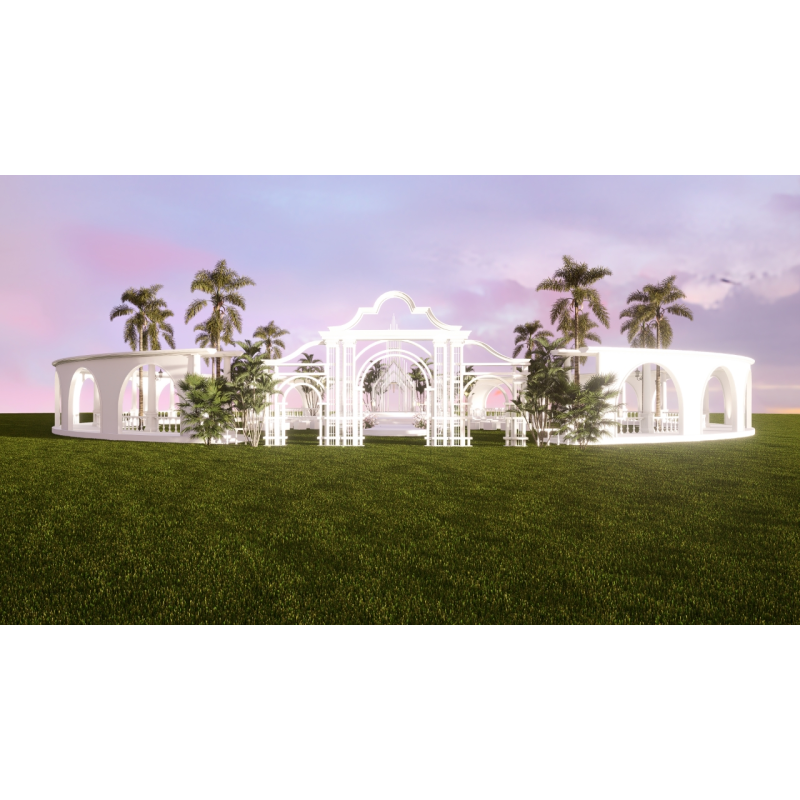 Solar Aligned Ceremony Altar Permanent Wedding Structure With Seasonal Light