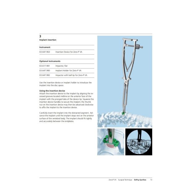Sterilization 2 Screws Zero Profile Cage Anterior Cervical Cage Stand Alone CE Spinal Surgery