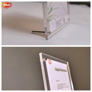 Buy cheap Acrylic Photo Frame Stand Holder With Screw Desk Picture Poster Frame product