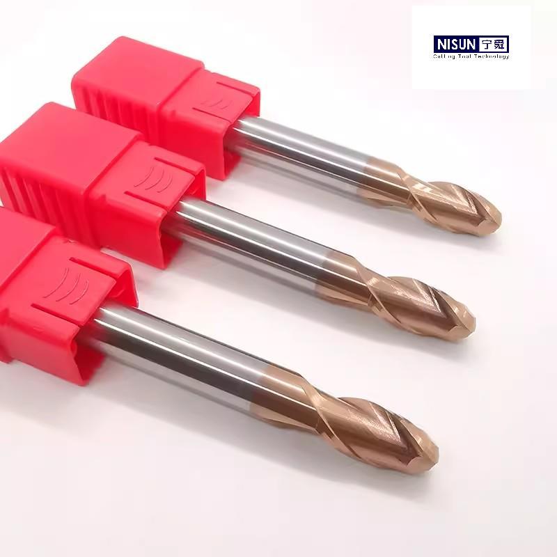 High Precision Ball Nose End Mills Milling Tools For Machining Unalloyed Steels