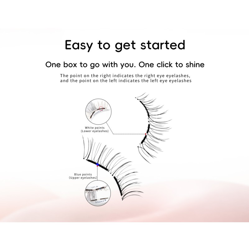 Natural Full Strip Soft Magnetic False Eyelashes Kit With C D Curl Reusable Extensions