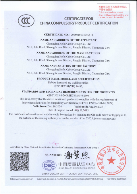 Product certification 2