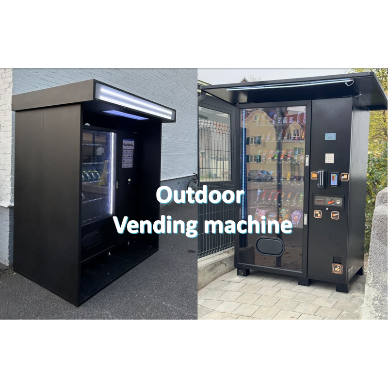 a customer use the outdoor house match his vending machine, and put them at a gym