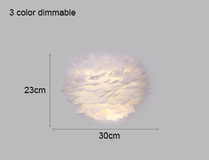 Nordic Pure White Feather Light Wall Lamp Romantic Sconces Lamp for Bedside Lighting(WH-OR-142)