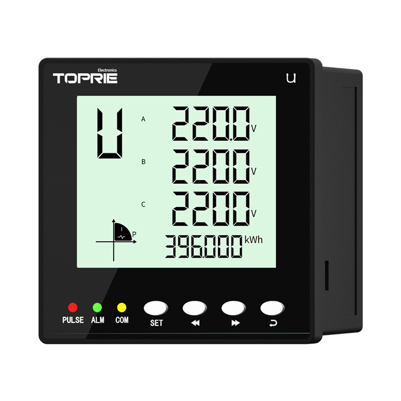 Electronic Three Phase Energy Meter Multifunction Panel Instrument