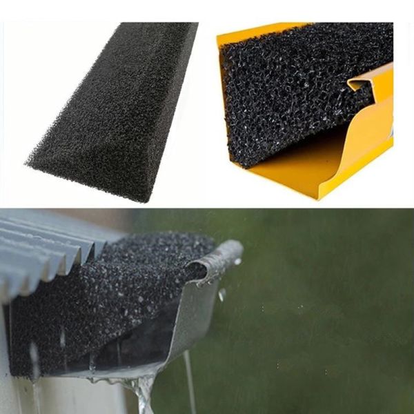 4ft Gutter Filter Foam 1200mm Custom Sponge Gutter Guards For Leaf & Debris Filtration