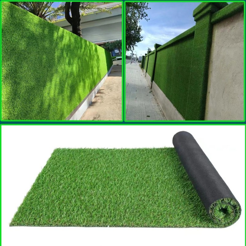 Artificial grass installation on playground