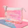 Buy cheap Leak Proof Lady Laser Clear PVC Cosmetic Bag Custom Logo from wholesalers
