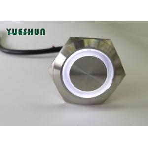 Waterproof Illuminated Momentary Push Button Switch 22mm Oxidation Resistant