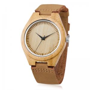 Buy cheap Classical Wood Dial Retro Wood Leather Watch With Quartz Movement product