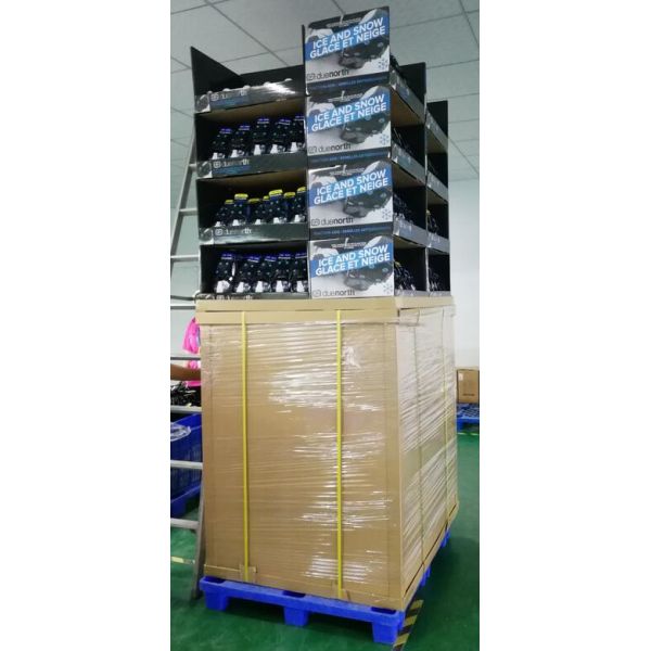 Costco Cardboard PDQ Trays Cardboard Display Box For Selling Ice-grid Stack-up Design