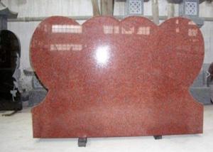 Buy cheap Red Polished Sketch Granite Memorial Headstones 37.6Mpa Bending Strength product
