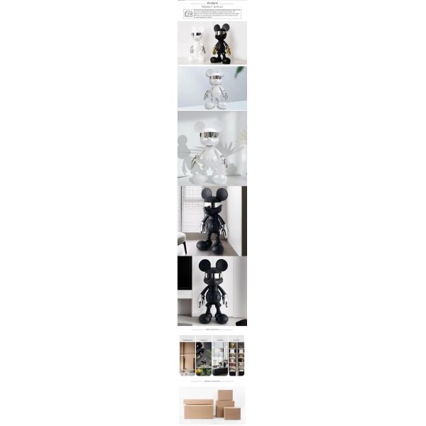 Modern Ceramic Decor featuring Cyberpunk Mickey Mouse for Multi-Functional Space