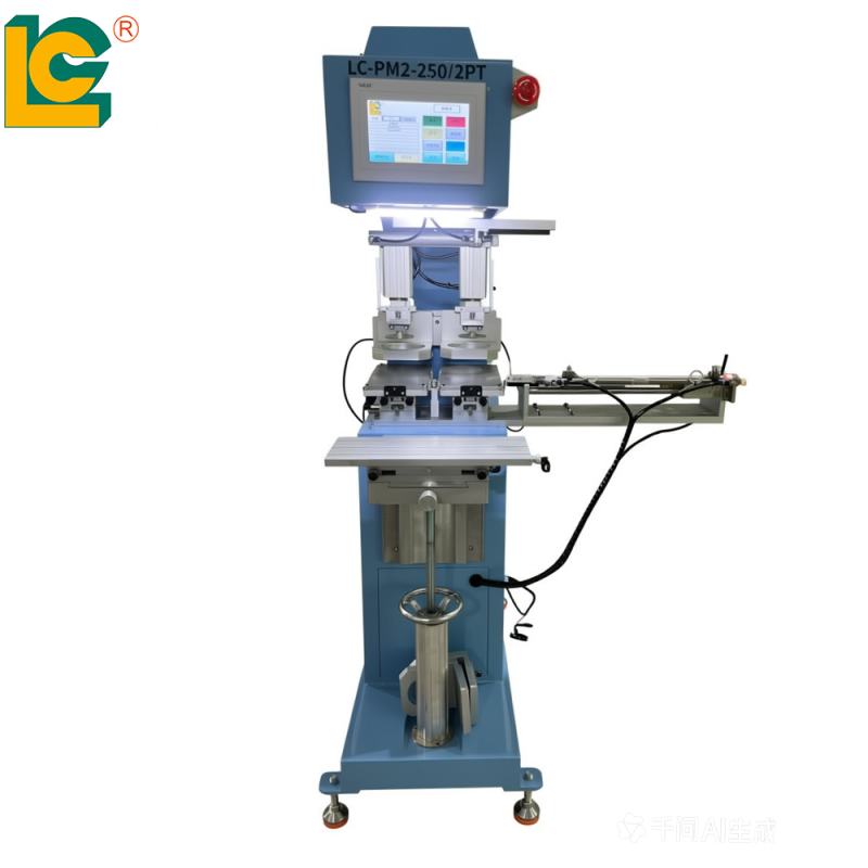 LC 2-Color Closed Ink Cup Pad Printing Machine with Independent Pad Shuttle System