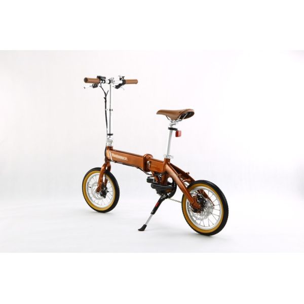 36V 8A Small Lithium Bicycle , Foldable Electric Bikes Allowed On Bus / Metro / Train