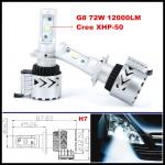 G8 72W 12000LM LED headlight H4 H7 H16 H9 H10 H11 9005 9006 CREE XHP50 LED