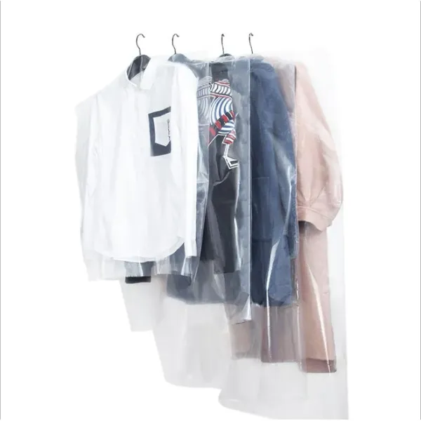 LDPE Transparent Clear Dry Cleaning Custom Printed Waterproof Plastic Garment Cover Bag