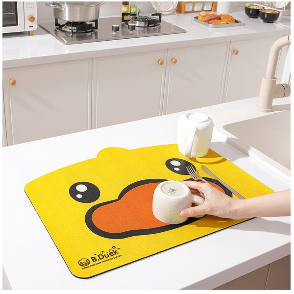 Customizable Cute Cartoon Pattern Kitchen Dish Drying Super Drainage Mat Make It Your Own