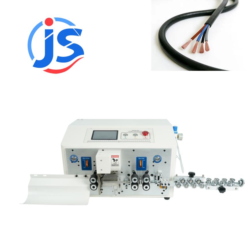 6-Roller Round Sheathed Cable Stripping Machine for Outer Jacket and Inner Core Double Layer Strip