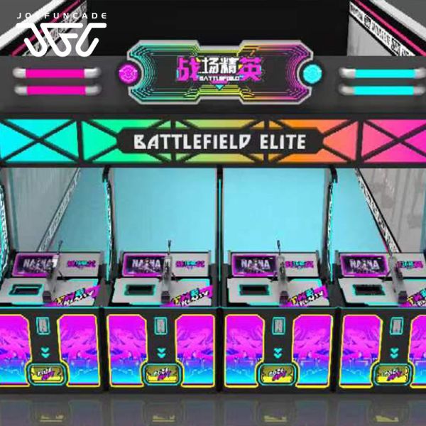 4-Player Real Shooting Game Machine Commercial Pneumatic Arcade Gun Simulator Sakagi Q3/Q4 Real Shooting Simulator Recoil Gun Arcade with Rubber