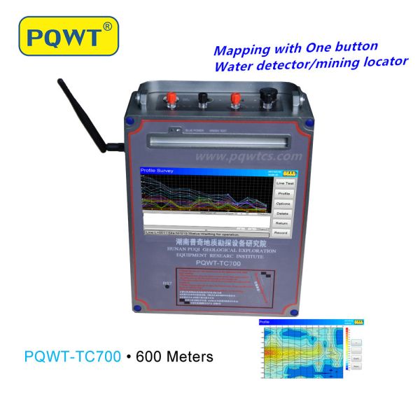 PQWT-TC700 Automatic Mapping Water Detector with 600m Depth and 92% Accuracy for Underground Water Detection